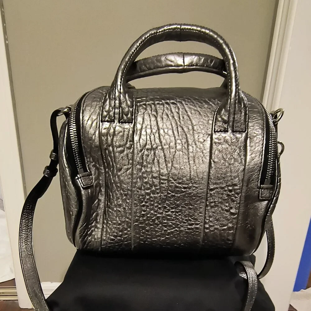 Authentic Alexander Wang Rocco Duffel Silver with Silver Hardware - Picture 4 of 7